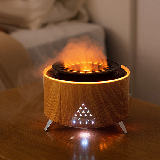 Remote Control Volcano Humidifier Diffuser Wholesale Fire Flame Diffuser With Lights